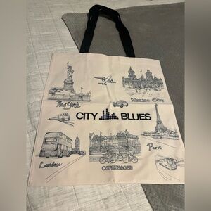 City Blues Illustrated Tote Bag